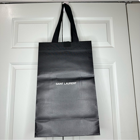 YSL Saint Laurent Black Paper Bag - Picture 2 of 7